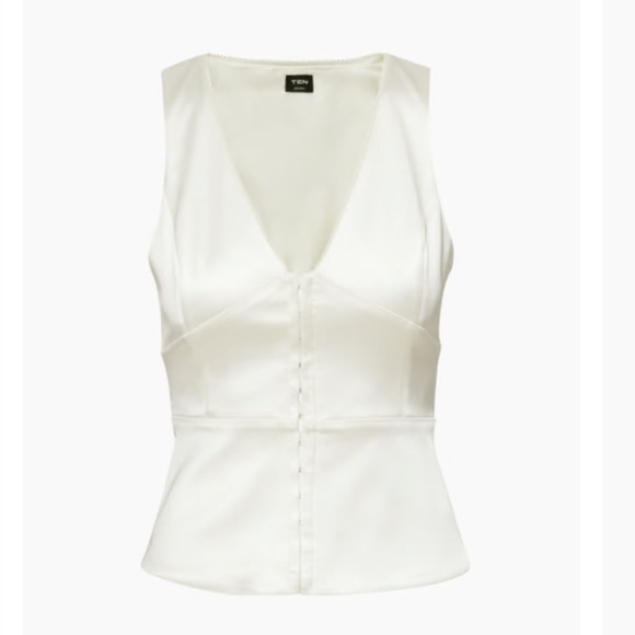 Aritzia Tops - Aritzia Canape Satin Light Birch Top NWT